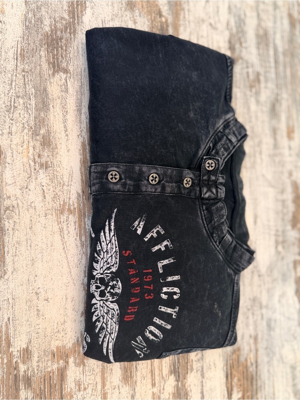 Affliction Men's Black Lost Souls Graphic T-Shirt Large - Picture 9 of 13